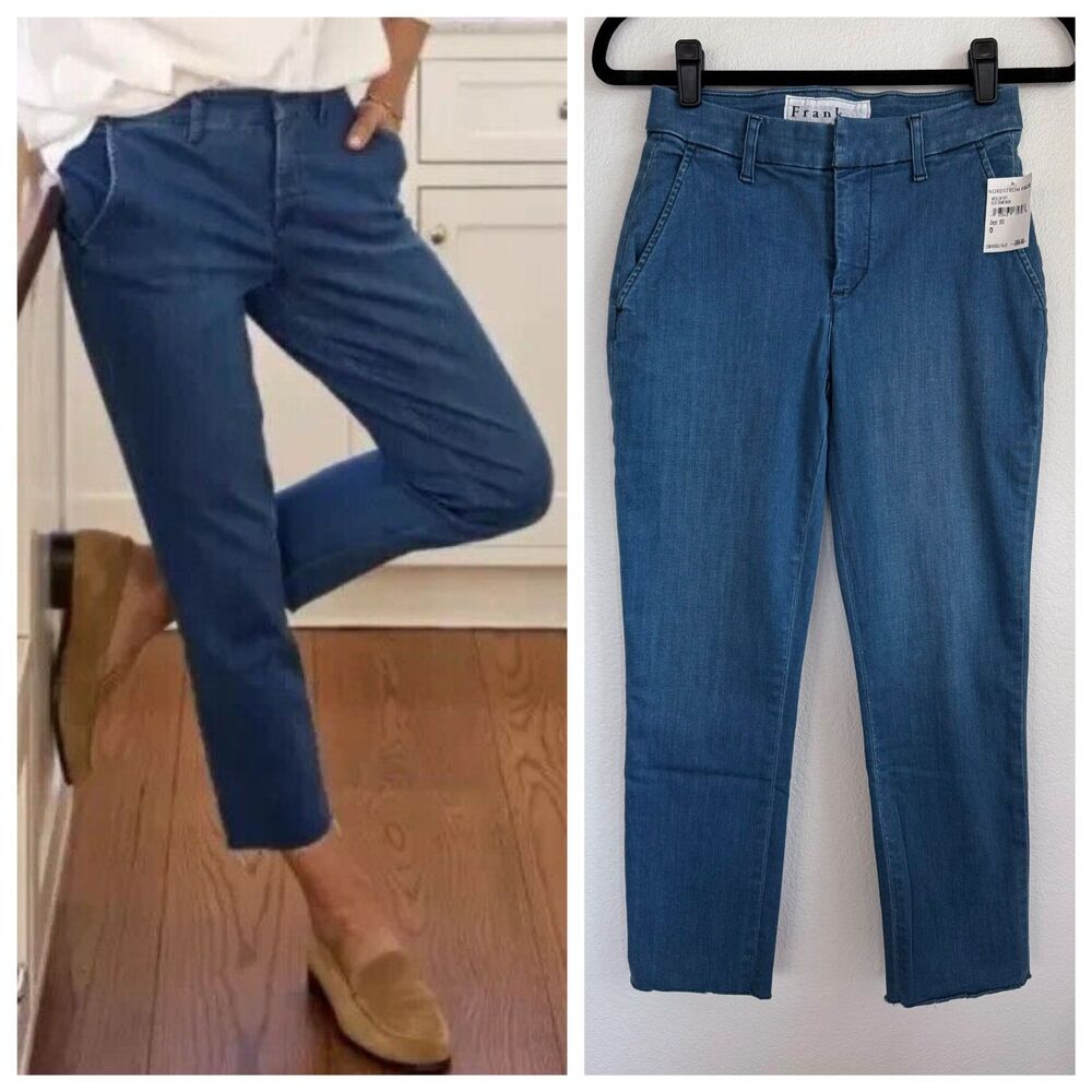 NWT Frank & Eileen Wicklow Italian Performance Denim Chino in 1977 Wash Size 00